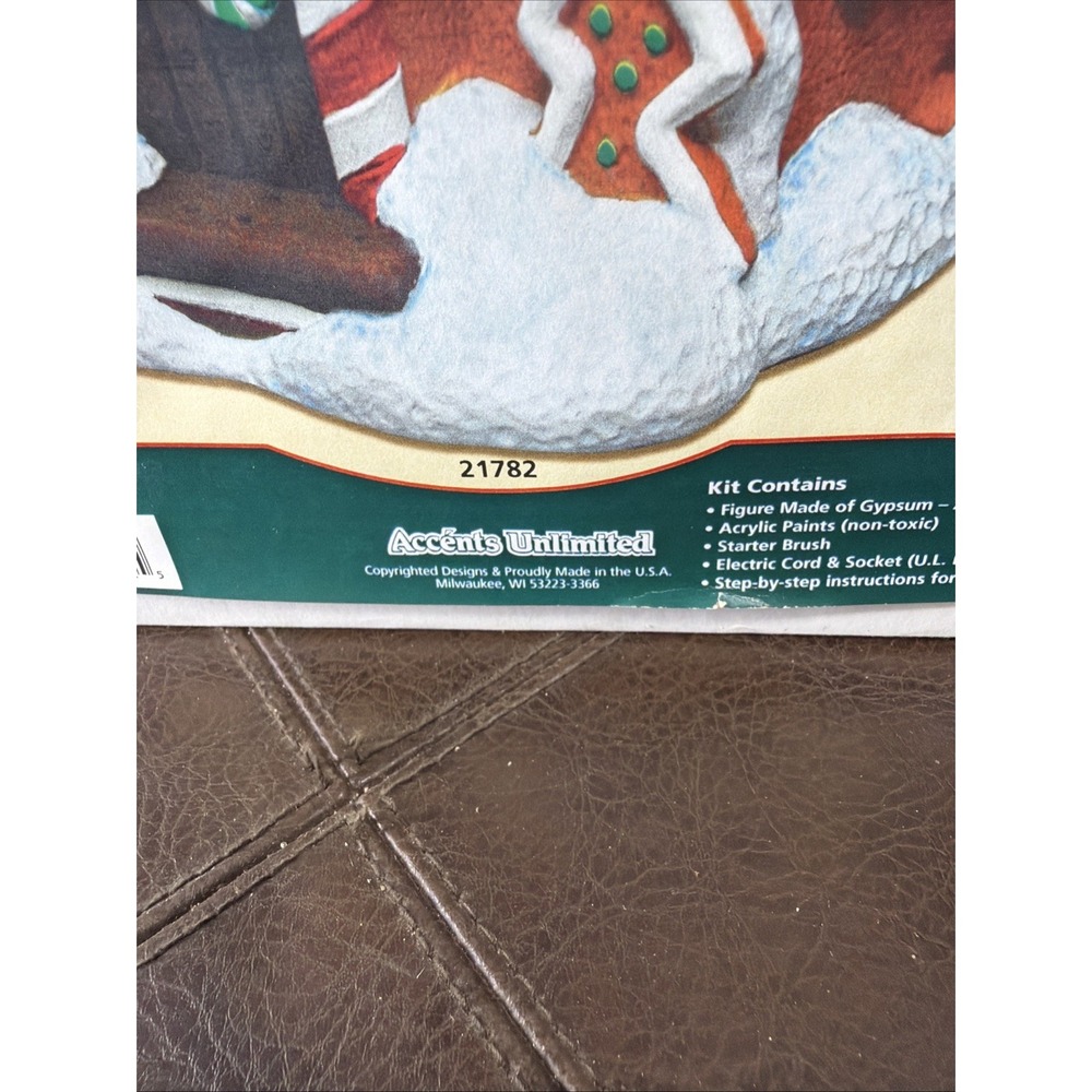 Accents Unlimited Wee Crafts Gingerbread House Lights Up Paint Kit Vintage *Read - Picture 6 of 16